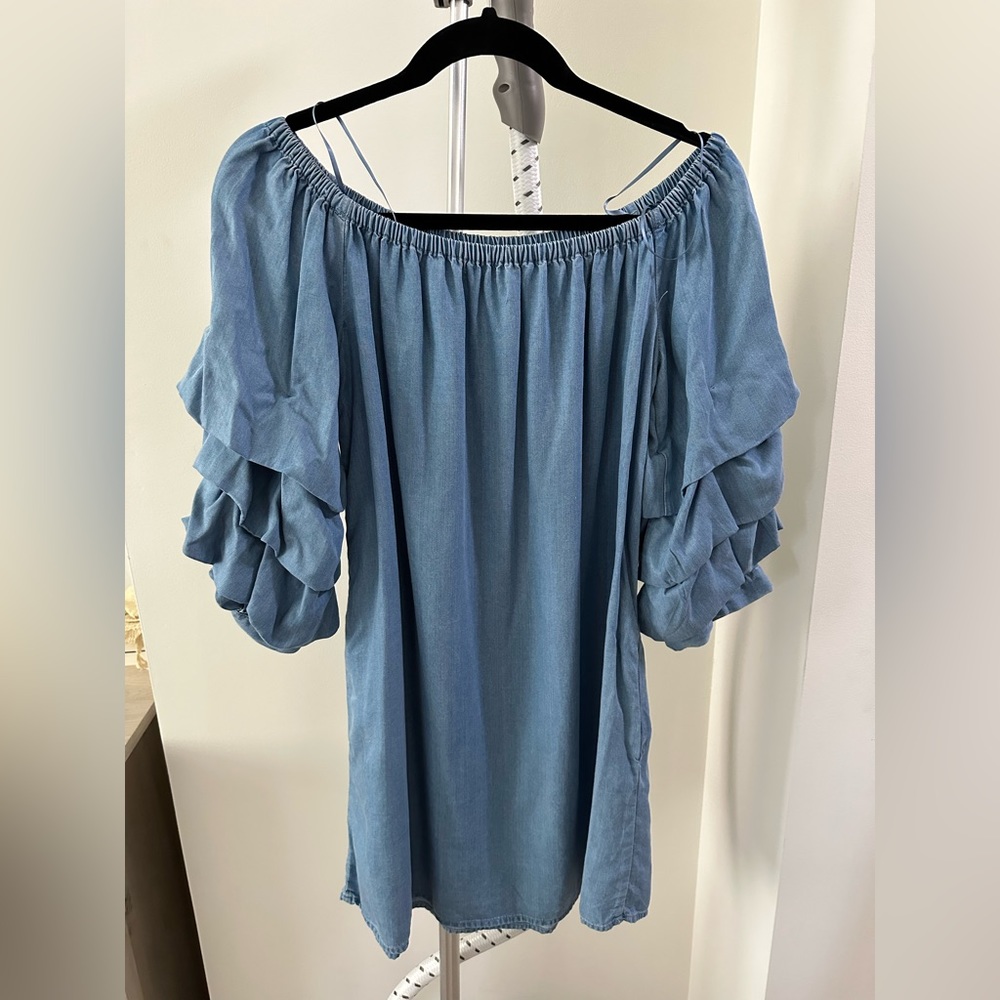 Zara Denim collection dress. Size small. With pockets.